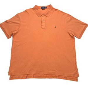 Tangerine Polo Ralph Lauren PIMA SOFT TOUCH Classic Fit Short Sleeve Polo - 2XB